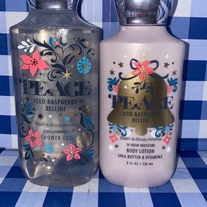 Bath & Body Works “PEACE” Iced Raspberry Bellini set of 2